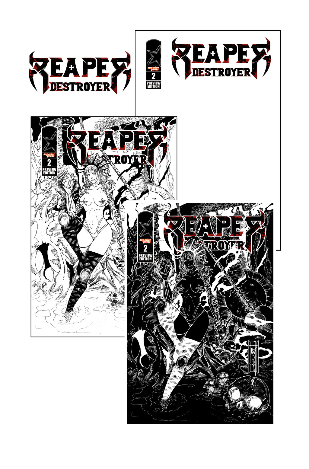 3 Pack-Reaper Destroyer #2 Preview Edition